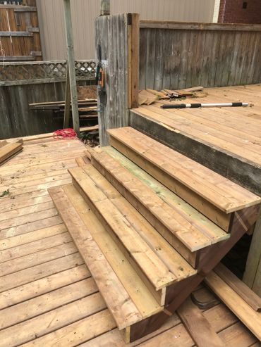 Backyard deck renovation