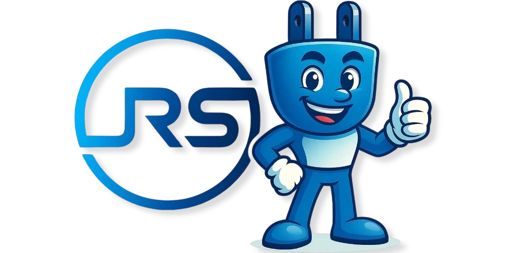 JRS Electric Services logo and plug mascot — Reliable residential electrician in Washington
