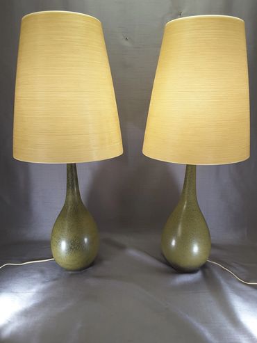 Danish Modern Olive Green Lotte Lamps