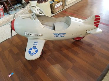 Vintage toy metal airplane toy