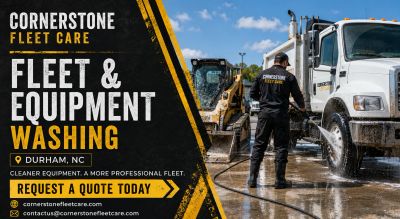 Fleet and equipment washing service in Durham, NC.
