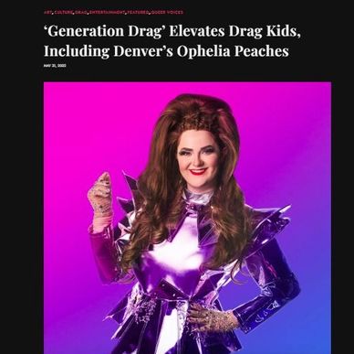 Ophelia Peaches drag kid drag queen Discovery plus 