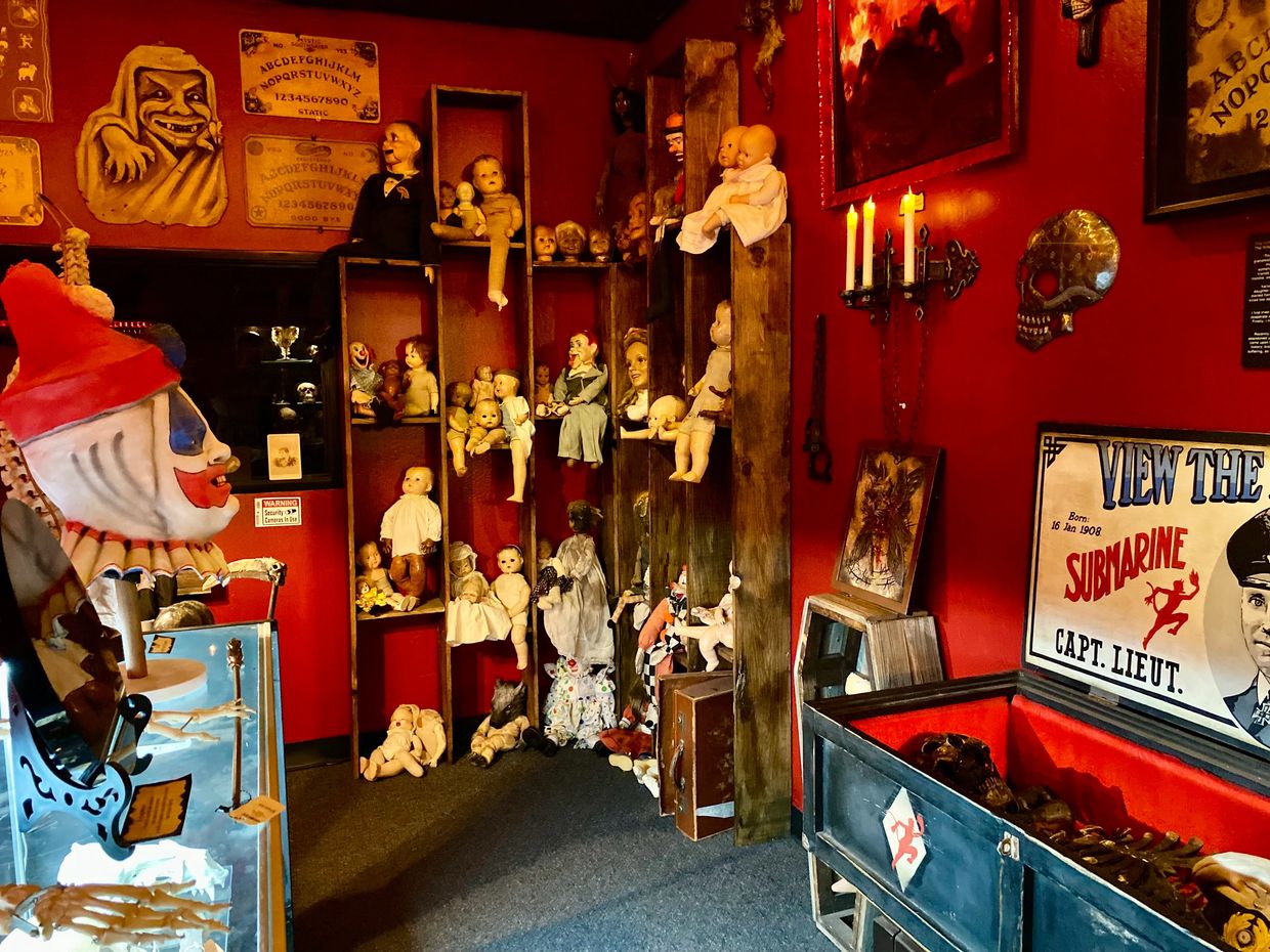 Terror Trader's oddities room is filled with creepy collectables! Come by the store to check it out!