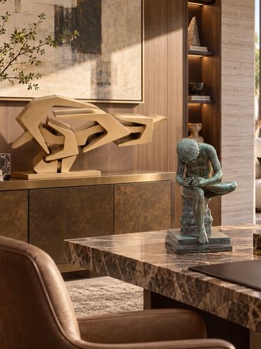 Interior visualization of the Charioteer of Delphi life-size plaster cast by Atelier de Moulages in