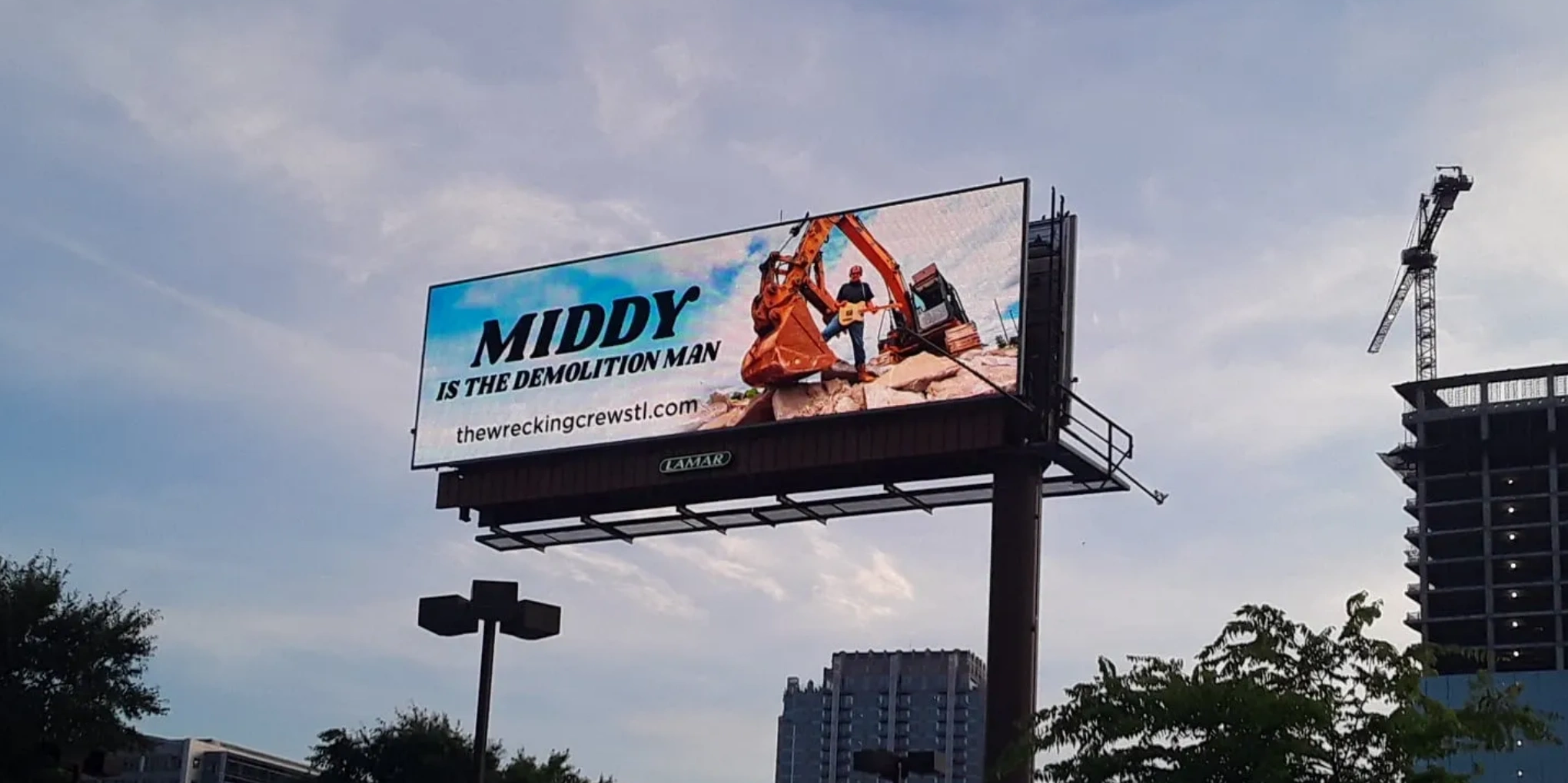 Billboard of Middy is the demolition man.