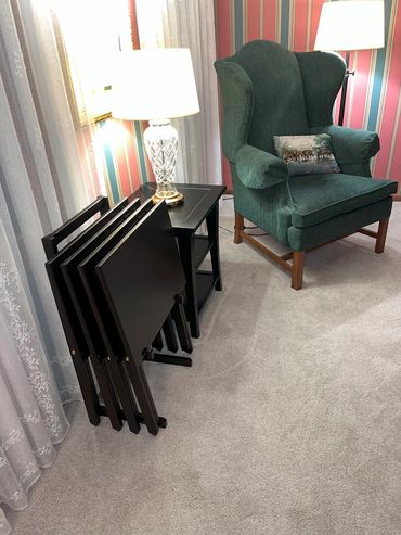 This is a four tray set on a Wall-Snugger Holder