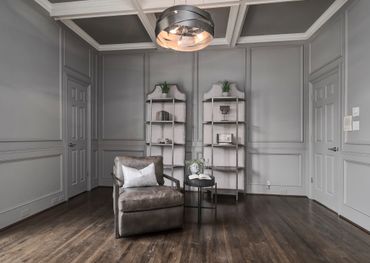 Coffered ceilings and custom wall panel design