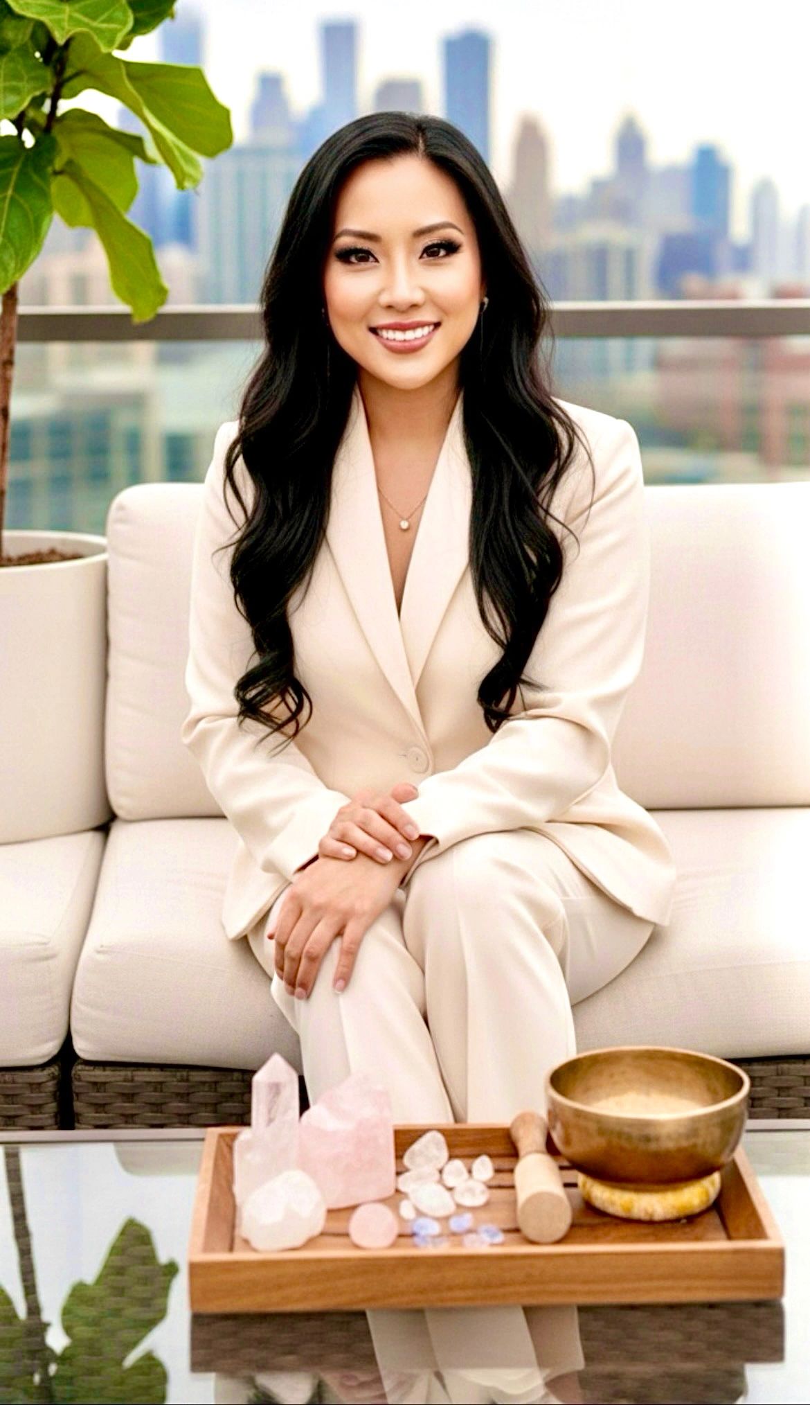 Middle-aged man in white shirt focused on his smartphone.