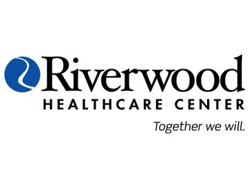 Logo of Riverwood Healthcare Center with tagline.
