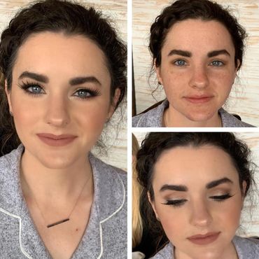 Bombshell Creations onsite hair and makeup artists. Professional makeup. Bridal hairstyles.