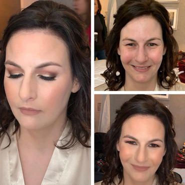 Bombshell Creations onsite hair and makeup artists. Professional makeup. Bridal hairstyles.