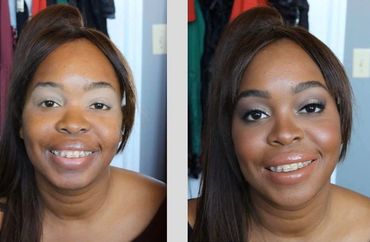 Bombshell Creations onsite hair and makeup artists. Professional makeup. Bridal hairstyles.