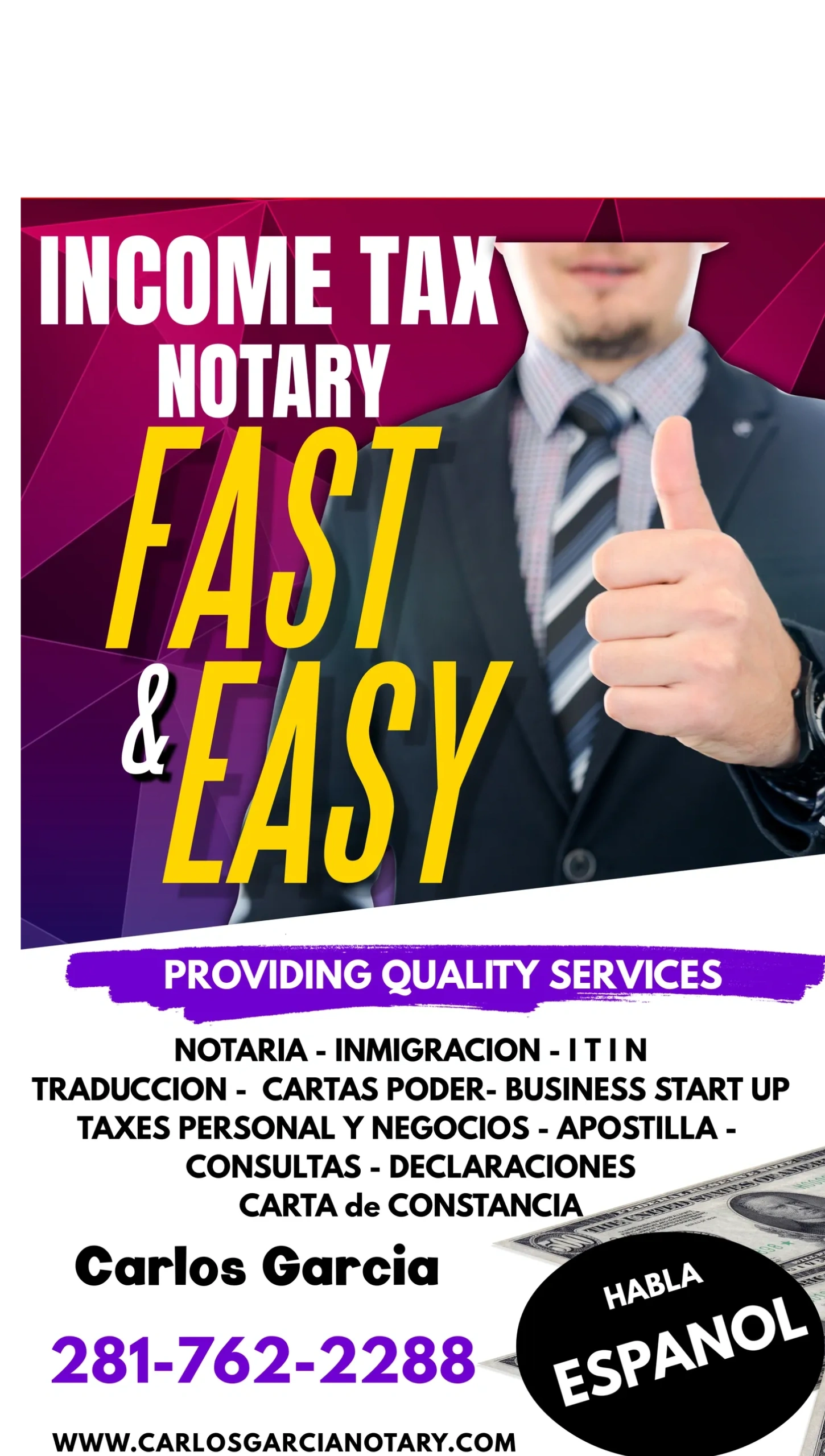 Income tax and notary services made easy.