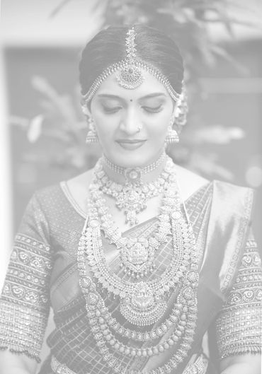 Bridal portrait showcasing traditional Indian jewelry and attire.