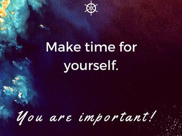 Inspirational quote about self-care and importance.
