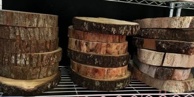 wooden slabs