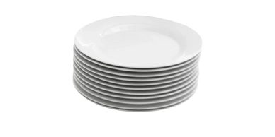 scalloped edge dinner plate rentals