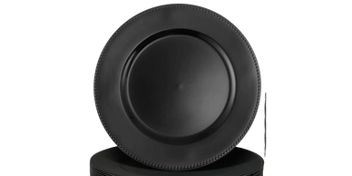 black charger plate rental