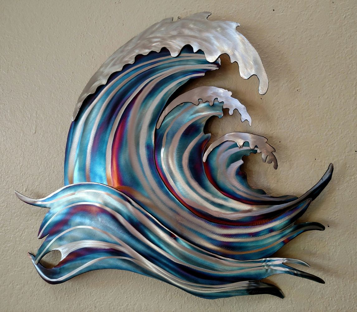 Beautiful metal work by Steel Knight Designs. 20 inches to 24 inches wide.