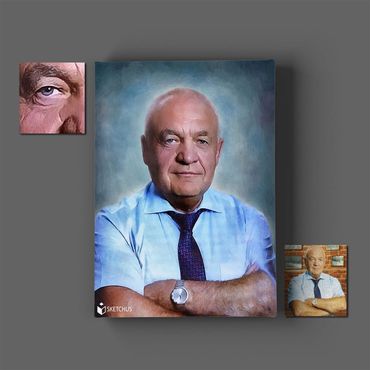 Familienportraits Öl Portrait malen lassen vom Foto