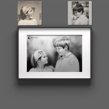 Familie zeichnen - Familienportrait zeichnen lassen - gezeichnet