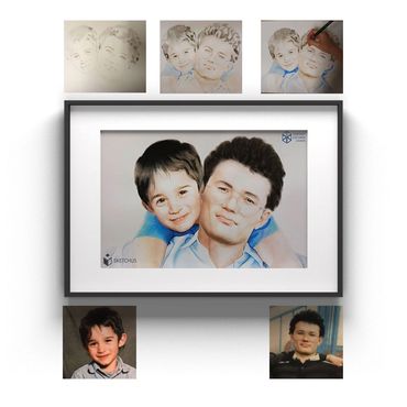 familienportrait zeichnung