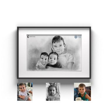 familienportrait zeichnung