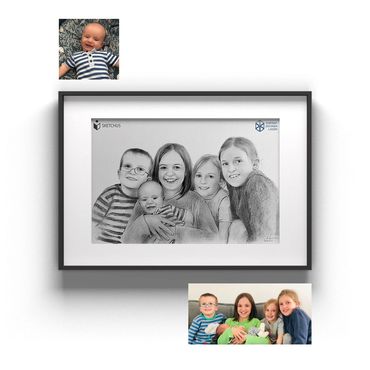 familienportrait zeichnung