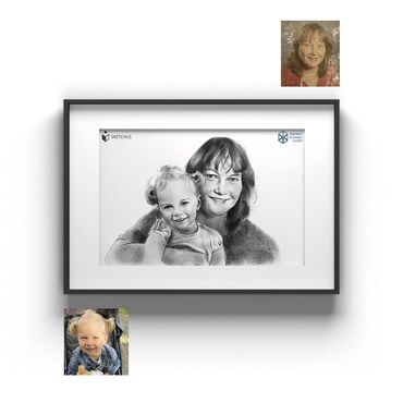 familienportrait zeichnung