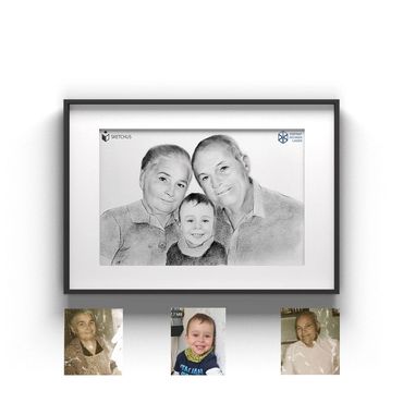 familienportrait zeichnung