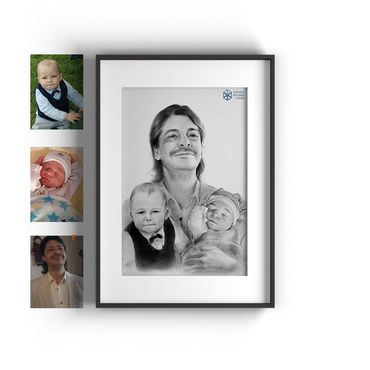 familienportrait zeichnung