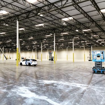 Replaced all 500 light fixtures in a tenant improvement with Genie 32’ scissor lifts