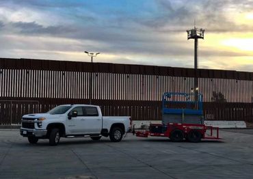 Genie 3246 model shown here by USA-Mexico border for welding project.