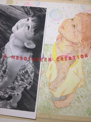 Generation Dream
Photographed my niece on a trip we took, that work inspired a watercolor painting.