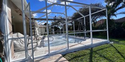 We're a superior screen enclosure painting & pool cage restoration company in Southwest Florida