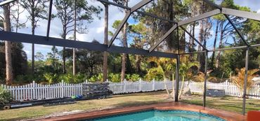 First, scrub any surfaces in your pool area to get rid of dirt or mold before painting it