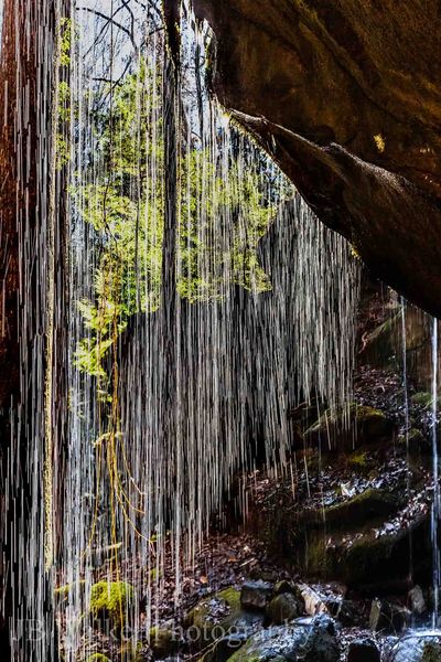 "Behind The Falls" - Sipsey Wilderness Area, Alabama. a waterfall on the Turkey Foot Trail.