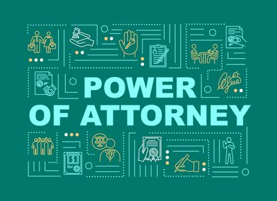 A picture of various emojis on a power of attorney document.
