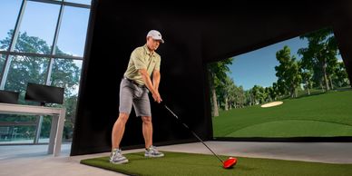 Custom Golf Simulators with Uneekor or ProTee Launch Monitors a 4K BenQ and Carl's Place Enclosure