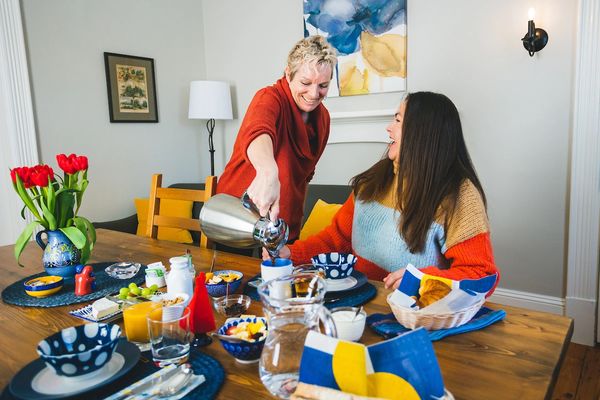 Gesundes Frühstück in Nova Scotia Hotels in der Naehe von Lunenburg Kanada, Nova Scotia Urlaub