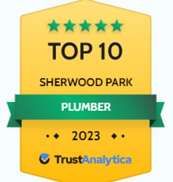 Top rated plumber badge.