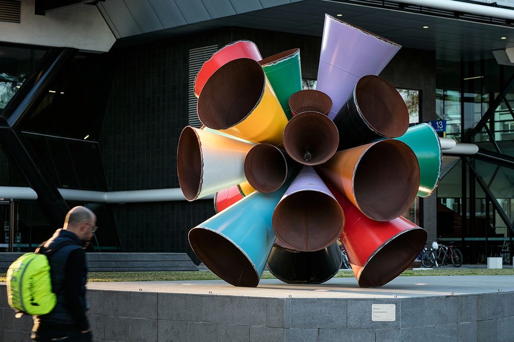 James Angus Built Unbuilt Unbuildable 
2015
588 weathering steel, enamel paint
Monash University, Me