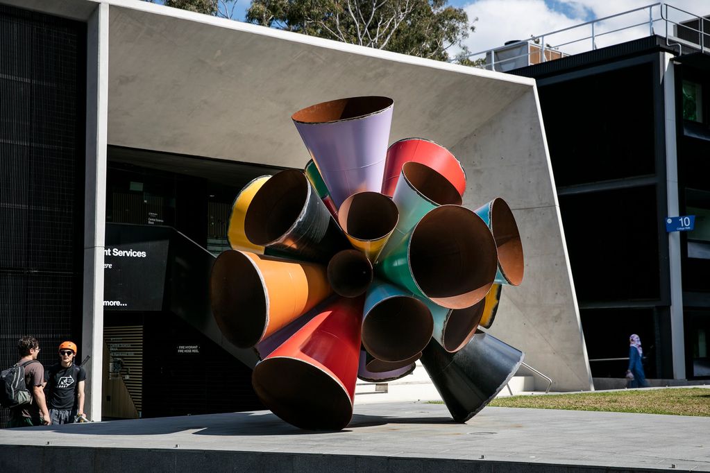James Angus Built Unbuilt Unbuildable 
2015
588 weathering steel, enamel paint
Monash University, Me