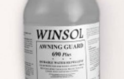 Winsol awning guard 690 is the protectant used for sunbrella fabrics. this product is applied second