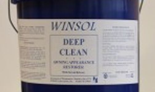 Winsol deep clean can be used on both vinyl or sunbrella fabrics. This product should be applied 1st