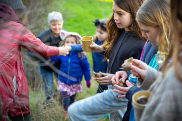 Planting Daffodils at our Ground Turning!