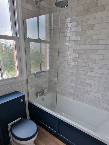 Contemporary Victorian style metro tiled bathroom renovation
