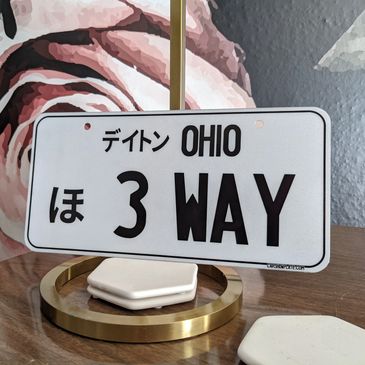 Custom Japan Japanese OHIO License Plate Personal Personalised kanji 3way