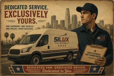 Vintage-style ad for Silux Cargo delivery service.