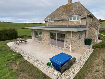 Home extension, fiberglass roof